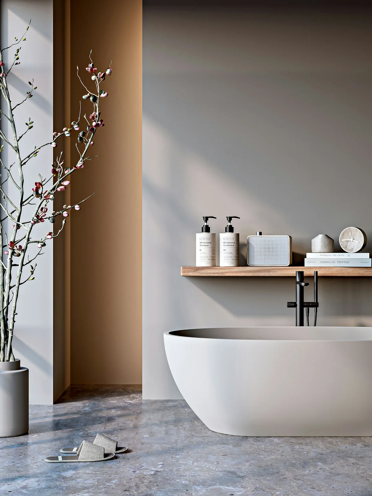 Sade ve modern banyo uygulaması